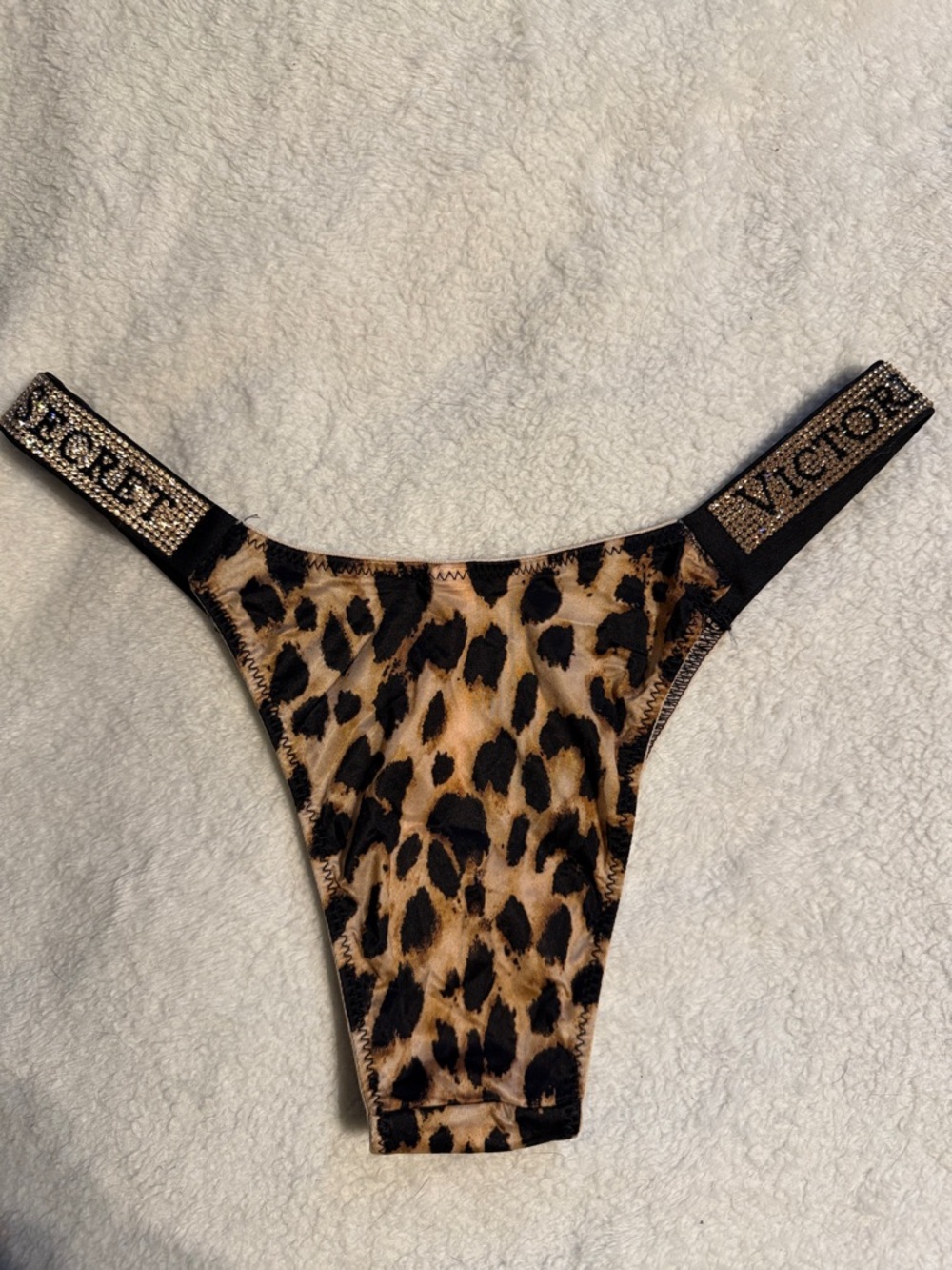NWT Victorias Secret Shine Strap Leopard Print Brazilian - Picture 5 of 5